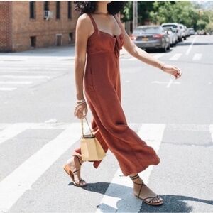 Express Linen Blend Jumpsuit. Size S.